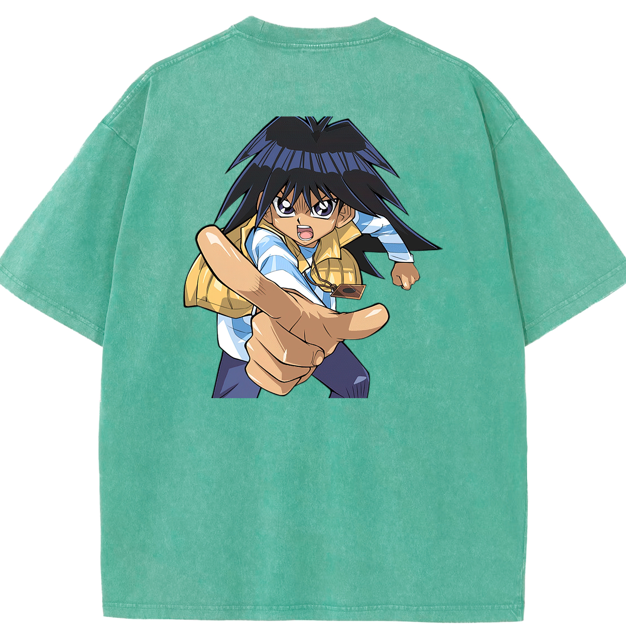 （画像用） 遊☆戯☆王 Yu-Gi-Oh! 綿100% ヴィンテージ風 半袖Tシャツ（背面プリント）